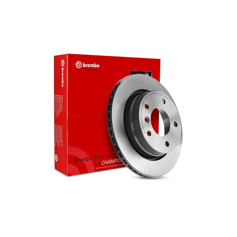 จานเบรค หลัง BMW SERIES 3 E36 E46 318i 320i 90-05 / UV HC ตรงรุ่น BREMBO 09.7727.11 – จาน ดีส ดรัม เบรค เบรก เบรมโบ้ แท้ 100% บีเอ็ม
