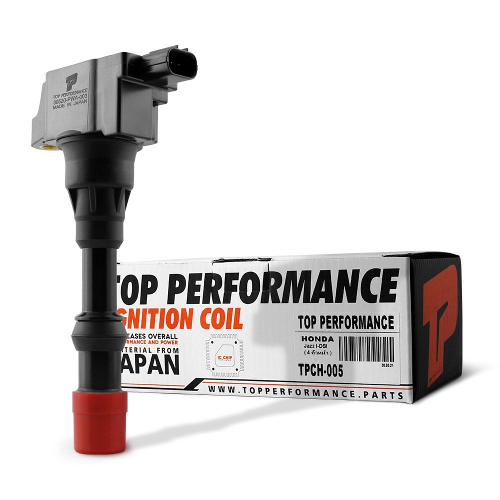 คอยล์จุดระเบิด HONDA JAZZ GD IDSI / CITY ZX / L15A ตัวหน้า สั้น ไอดี ตรงรุ่น 100% – TPCH-005 – TOP PERFORMANCE MADE IN JAPAN – คอยล์หัวเทียน ฮอนด้า แจ๊ส ซิตี้ 30520-PWA-003