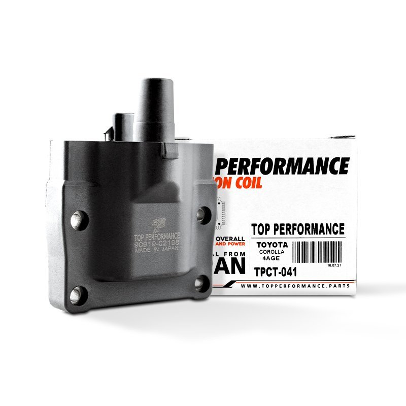 คอยล์จุดระเบิด TOYOTA COROLLA 4AGE ตรงรุ่น 100% – TPCT-041 – TOP PERFORMANCE JAPAN – คอยล์หัวเทียน คอยล์ไฟ คอยล์จานจ่าย โตโยต้า โคโรลล่า 90919-02198