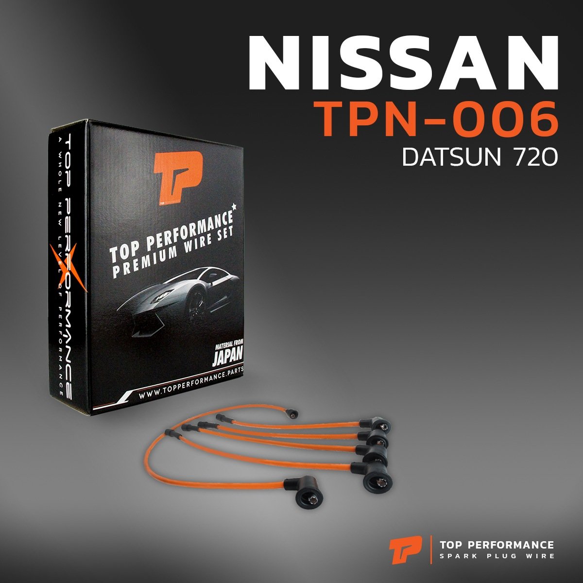 สายหัวเทียน NISSAN – DATSUN 720 เครื่อง J15 – รหัส TPN-006 – TOP PERFORMANCE – MADE IN JAPAN