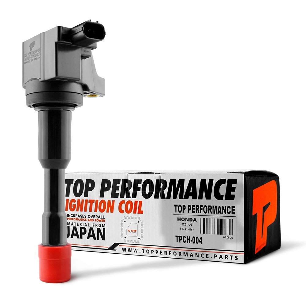 คอยล์จุดระเบิด HONDA JAZZ GD IDSI / CITY ZX / L15A ตัวหลัง ยาว ไอเสีย ตรงรุ่น 100% – TPCH-004 – TOP PERFORMANCE JAPAN – คอยล์หัวเทียน ฮอนด้า แจ๊ส ซิตี้ 30521-PWA-003