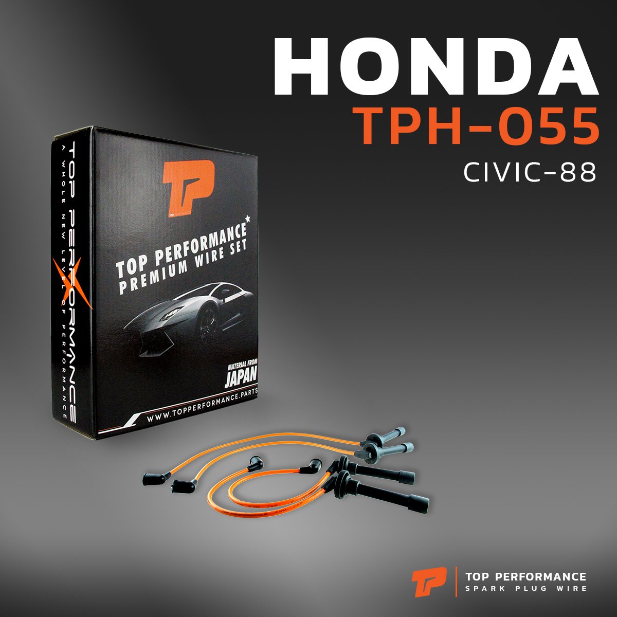 สายหัวเทียน HONDA – CIVIC 88 เครื่อง D16A ตรงรุ่น – รหัส TPH-055 – TOP PERFORMANCE JAPAN