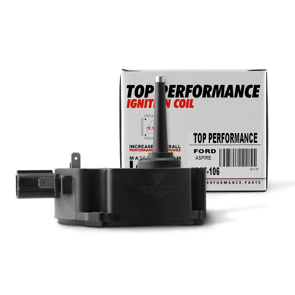 คอยล์จุดระเบิด FORD ASPIRE / MAZDA 323 ASTINA ตาหยี / 323 NEW SEDAN หัวฉีด / B6 BP ตรงรุ่น 100% – TPCF106 – TOP PERFORMANCE MADE IN JAPAN – คอยล์หัวเทียน คอยล์ไฟ คอยล์จานจ่าย ฟอร์ด แอสปาย มาสด้า แอสติน่า ซีดาน B593-18-Y00