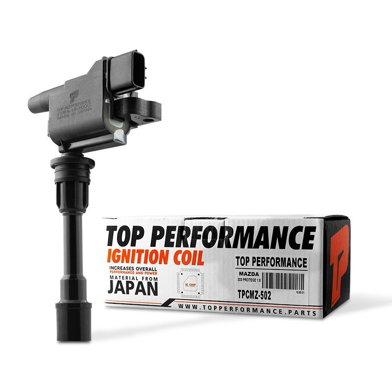 คอยล์จุดระเบิด MAZDA 323 PROTEGE 1.8 & 2.0 / FORD LASER TIERRA 1.8 & 2.0 ตรงรุ่น 100% – TPCMZ-502 – TOP PERFORMANCE JAPAN – คอยล์หัวเทียน มาสด้า โปรเทเจ้ ฟอร์ด เลเซอร์ เทียร่า FP85-18-100C